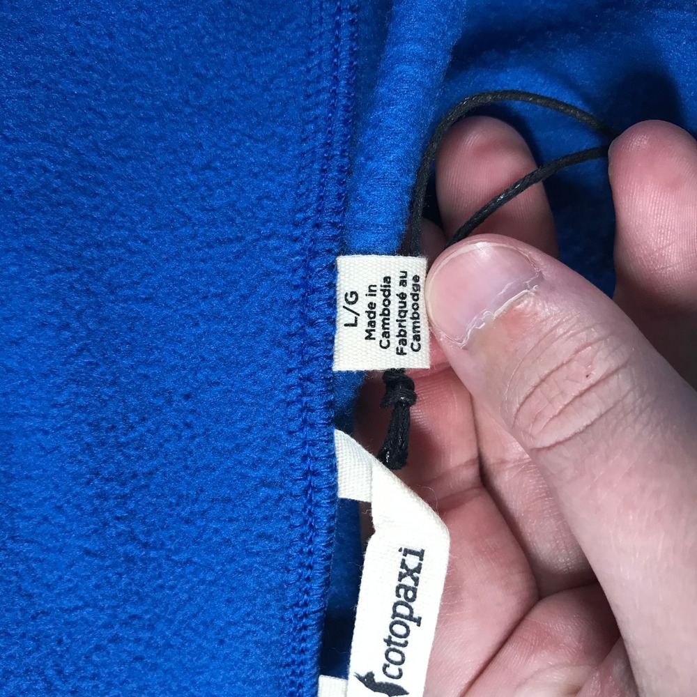 Cotopaxi Amado 1/2-Zip Fleece Atlantic Black Mens Large Pullover F25471M1691 - Picture 5 of 10
